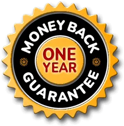 NeuroPrime one year guarantee badge One year money back guarantee badge shown in NeuroPrime materials