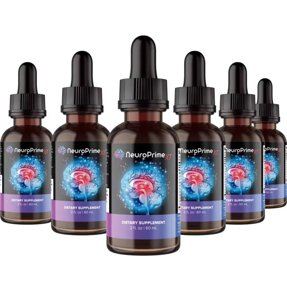 Five bottles of NeuroPrime™ XT brain wellness support supplement